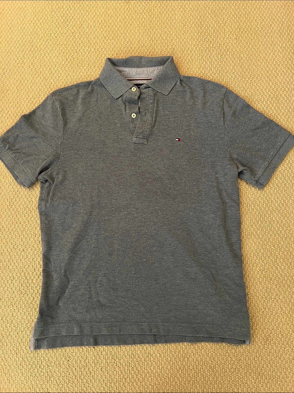 Tommy Hilfiger Men’s Medium Slate Blue Polo Shirt Small Logo